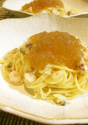 オッサンの和風キラキラ冷製パスタ-レシピのメイン写真