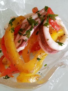 パプリカとイカのマリネ-レシピのメイン写真