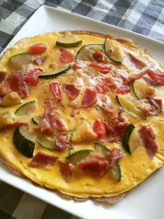 夏野菜でオープンオムレツ♪-レシピのメイン写真