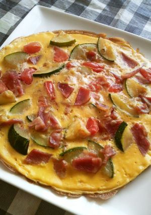 夏野菜でオープンオムレツ♪-レシピのメイン写真