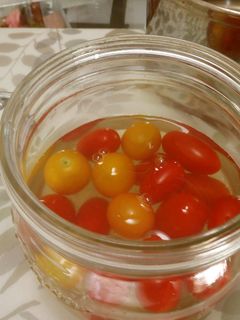 家庭菜園でとれたミニトマトでピクルス-レシピのメイン写真