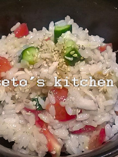 トマトを使ったさっぱり混ぜご飯-レシピのメイン写真