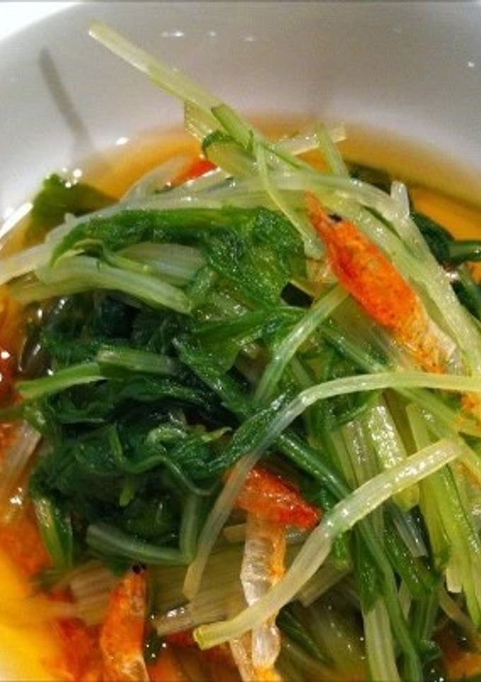 桜えびと水菜のおひたし-レシピのメイン写真
