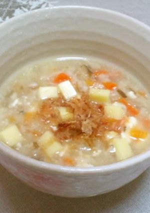 ヘルシーがゆ♡おかかチーズ味-レシピのメイン写真