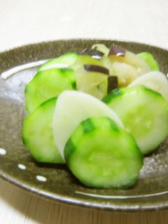 田子にんにくと胡瓜と茄子の浅漬け-レシピのメイン写真