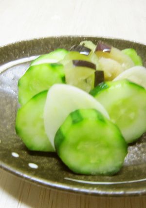 田子にんにくと胡瓜と茄子の浅漬け-レシピのメイン写真