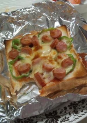ピザ風トースト(ピーマン）-レシピのメイン写真