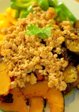 季節野菜の鶏そぼろあんかけ-レシピのメイン写真