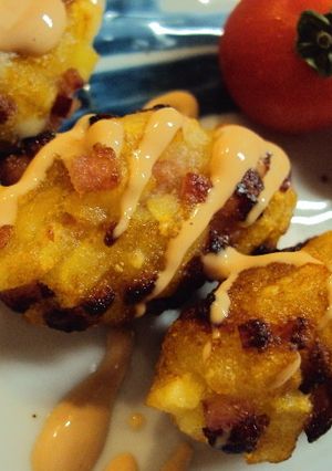 これ旨っ！　チーズｉｎ焼豚ハッシュポテト-レシピのメイン写真