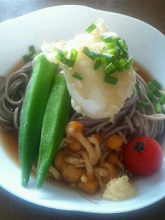 夏の冷やし蕎麦!半熟玉子の天ぷらのせ-レシピのメイン写真