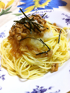 なめ茸と納豆の冷製おろしパスタ-レシピのメイン写真