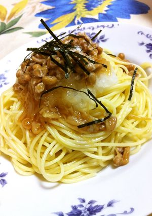 なめ茸と納豆の冷製おろしパスタ-レシピのメイン写真