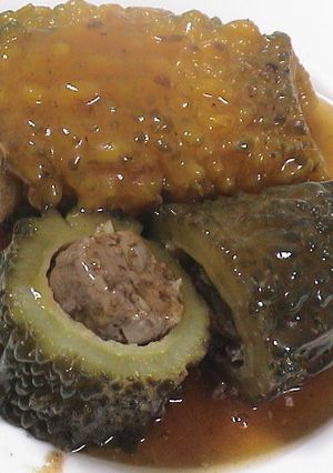 肉詰めゴーヤのあんかけ-レシピのメイン写真