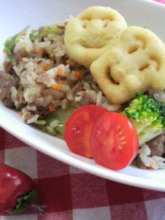 甘辛牛肉レタスチャーハン-レシピのメイン写真