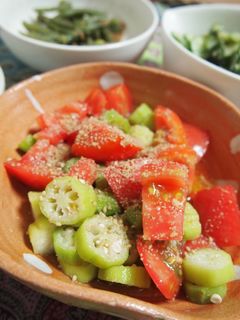 オクラとトマトの簡単和え物-レシピのメイン写真