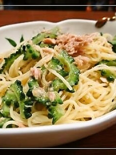 ゴーヤとツナの塩麹柚子胡椒パスタ-レシピのメイン写真