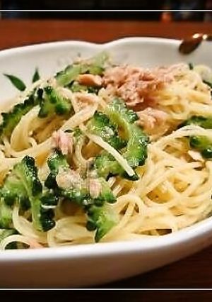 ゴーヤとツナの塩麹柚子胡椒パスタ-レシピのメイン写真