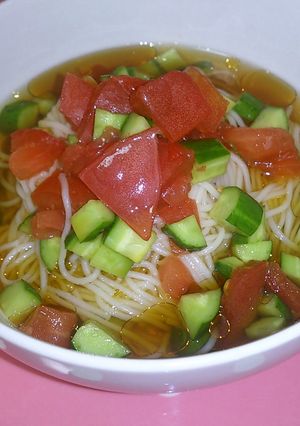 さっぱりトマトときゅうりのそうめん-レシピのメイン写真