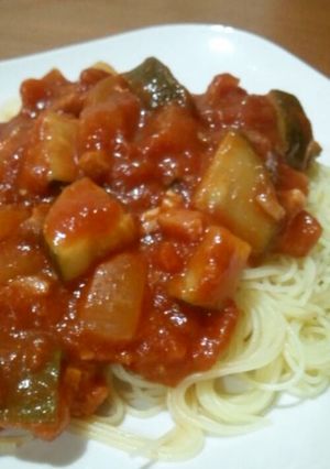 野菜たっぷりトマトソースの冷製パスタ-レシピのメイン写真