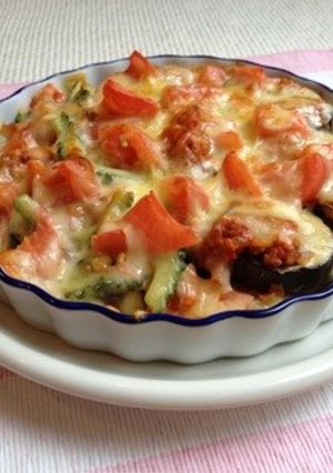 ゴーヤーとナスのチーズ焼き-レシピのメイン写真