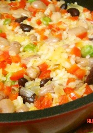 豆たっぷりパエリヤ-レシピのメイン写真