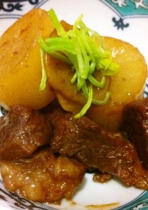 ブロック肉と大根の甘辛煮-レシピのメイン写真