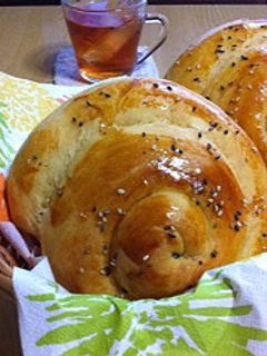 大きなくるくる甘いパン。-レシピのメイン写真