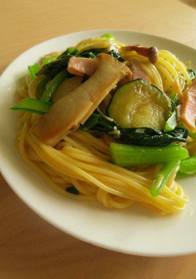 なめたけと柚子胡椒の和風パスタ-レシピのメイン写真