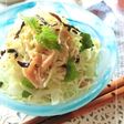 千切りキャベツとツナの梅わさび塩昆布和え