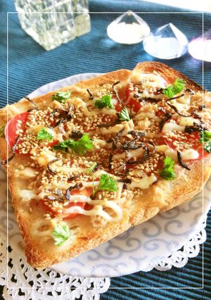 トマト×ツナ×塩昆布トースト-レシピのメイン写真