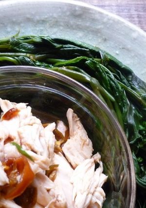 茹で空芯菜のハバネロソース　京都カフェ-レシピのメイン写真