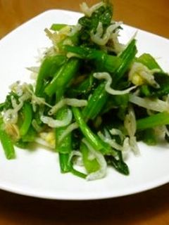 お手軽朝ごはん♪ジャコ青菜炒め-レシピのメイン写真