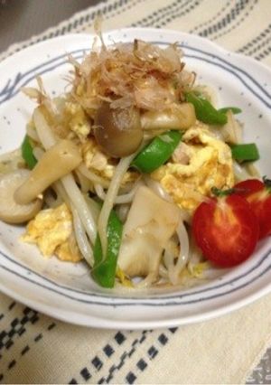もやしとキノコのツナたま炒め-レシピのメイン写真