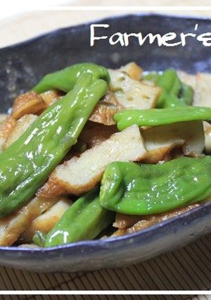 【農家のレシピ】ししとうと丸天の煮物-レシピのメイン写真