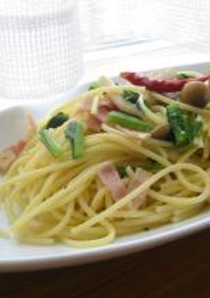 カフェランチ風スパゲッティ（ペペロンチーノ）-レシピのメイン写真