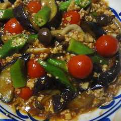 รูปของ 夏野菜たっぷり！鶏ひき肉麻婆