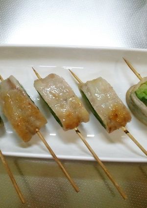 豚ﾊﾞﾗのわけぎ巻き★塩麹漬け-レシピのメイン写真