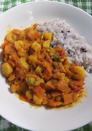 キャロットマトの本格シーフードカレー-レシピのメイン写真