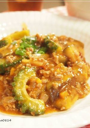 基本麻婆豆腐アレンジ♪麻婆ゴーヤー茄子-レシピのメイン写真