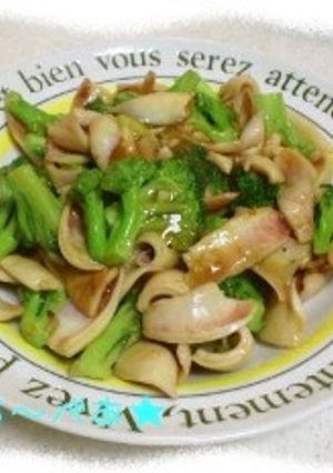 ★イカとブロッコリーの中華風炒め★-レシピのメイン写真