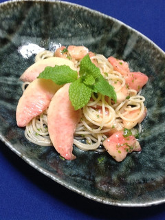 桃パスタ-レシピのメイン写真
