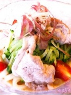 豚しゃぶ豆乳ごまダレ冷やしうどん-レシピのメイン写真