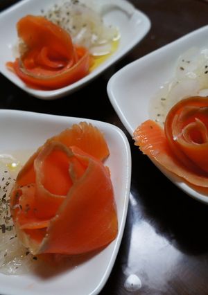 スモークサーモンのカルパッチョ-レシピのメイン写真