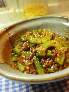 *ゴーヤとひき肉の甘辛炒め*-レシピのメイン写真
