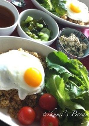 夏野菜ドライカレー丼-レシピのメイン写真