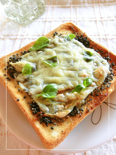 胡麻×椎茸茶のバジル風味トースト-レシピのメイン写真