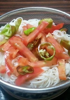 涼味健康トマトそうめん（白石温麺）-レシピのメイン写真