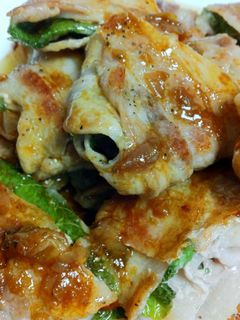 青じそでさっぱり☆肉巻き 梅肉ソース-レシピのメイン写真