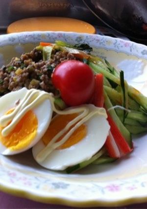 具沢山なジャージャー麺…風?-レシピのメイン写真