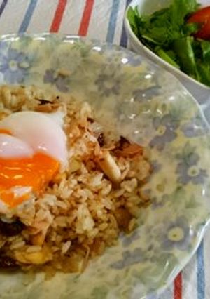 お豆ときのこのガーリックライス-レシピのメイン写真